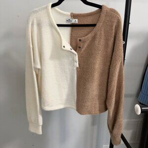 Hollister two tone sweater size medium.